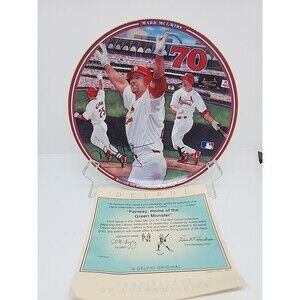 Mark McGwire Collector Plate "Home Run Hero" 70 Home Runs 1998